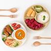 4 Grid Dinner Plate Food Contact Grade Compartment Design Plastic Portable Breakfast Tray Lunch Eating Dish Daily Use