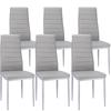 6 X VERUM Chair, Gray Eco-leather