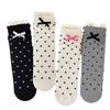 Cute Bow Lace Socks Children Sweet Polka Dot Stacking Socks Autumn And Winter Fashion Girl Socks Leather Shoe Socks