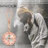 Schlüsselanhänger Uhr Clip Karabiner Uhr Anhänger Uhr Blume Damen Analog Wasserdicht Roségold Modeaccessoire