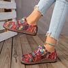 Shoes Female 2025 Lace-up Women's Flats Fashion Printing Hot Sale Plus Size Best Seller Light Outdoor Casual Flat Single Shoes