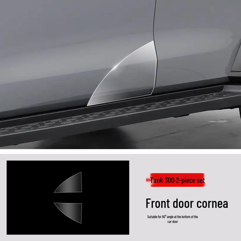 Tank 300 Door Corner TPU Protection Film - Transparent, Anti-Scratch, Custom Fit for Triangle Area
