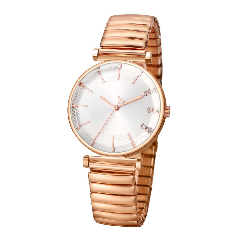 Edelstahl Armbanduhr mit Wasserdichtem Niedlichem und Stilvollem Analogem Einheitsgröße Passt Quarz Roségold Perfektes Geschenk für Tag Damen Design Anzeige,