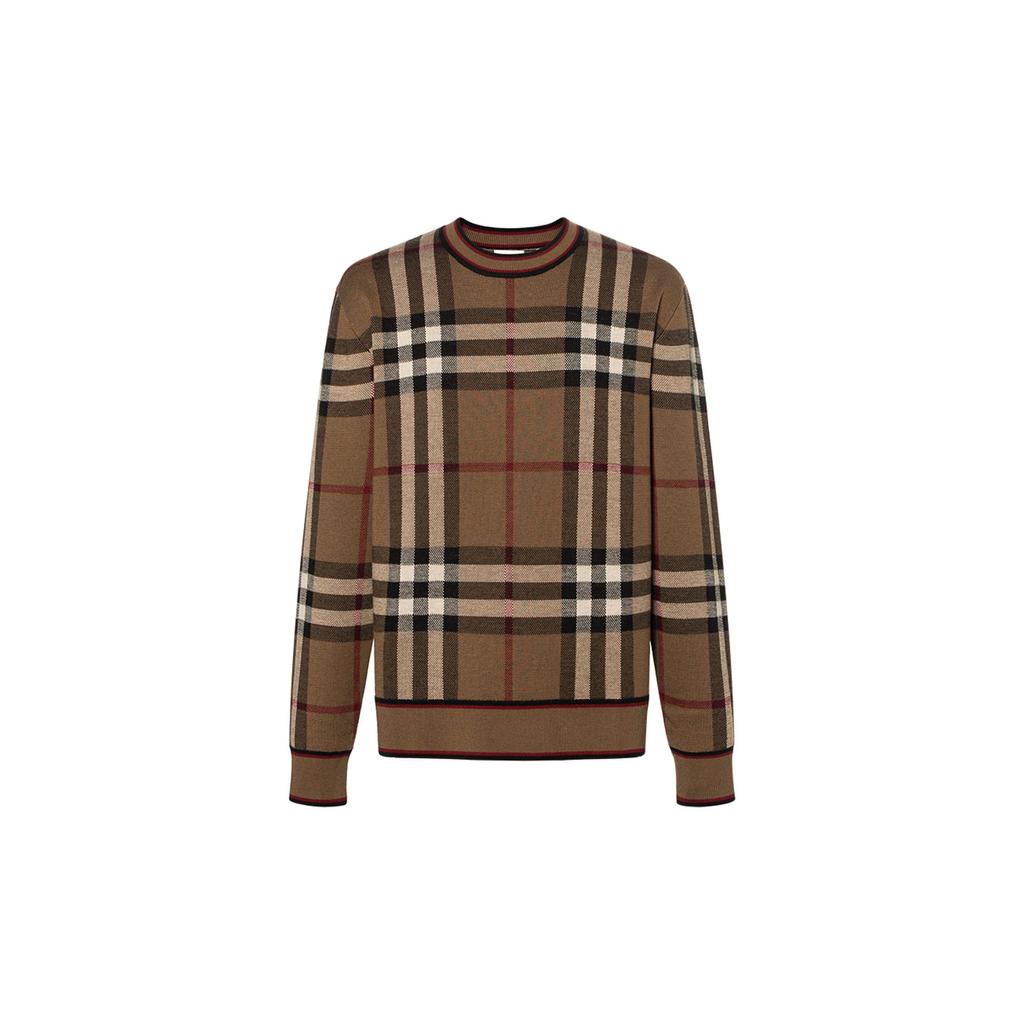 Burberry Men Naylor Check Sweater Brown 80366031