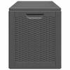 Vidaxl Skrzynia Ogrodowa, 180 L, Czarna, Rattan Pp