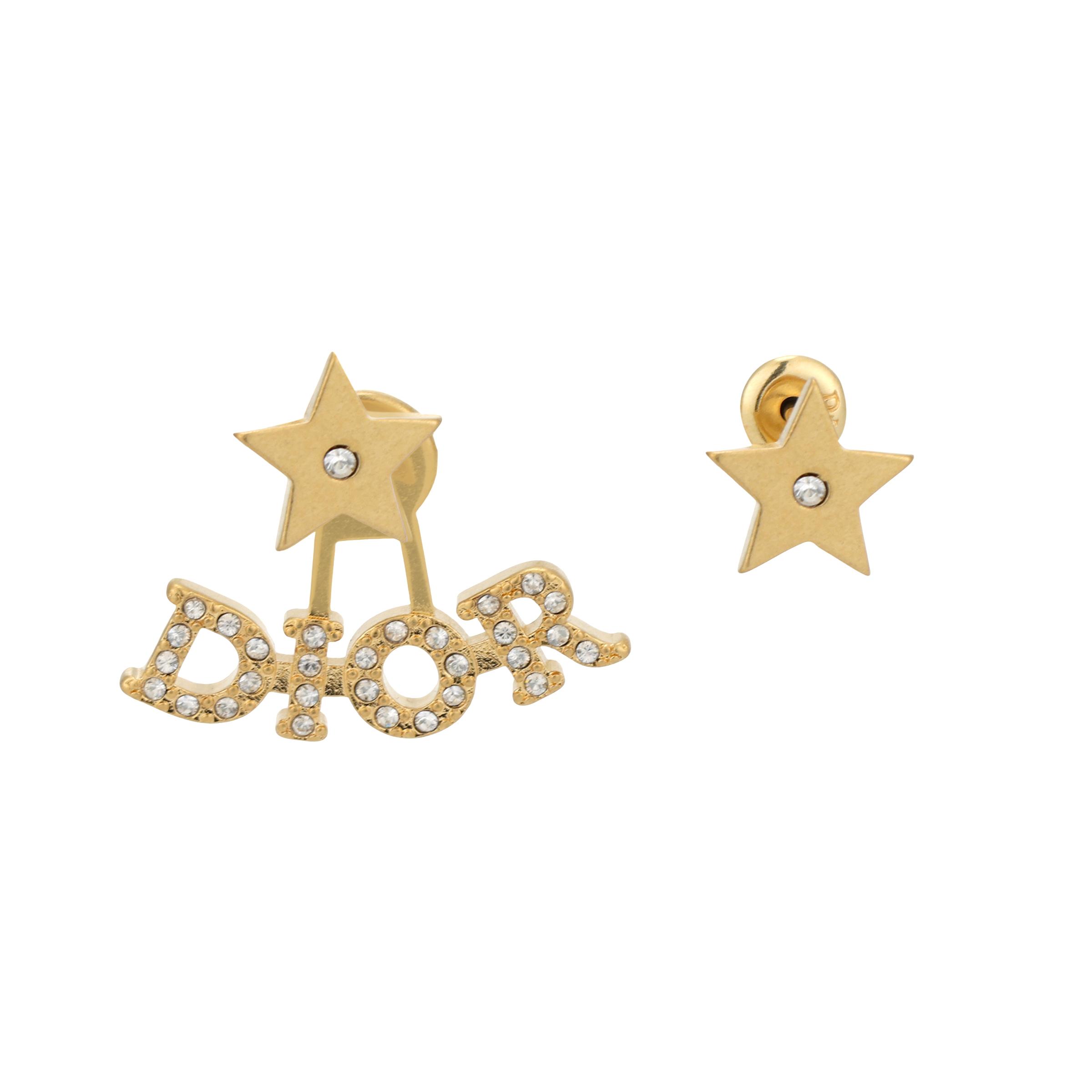 

Dior Star Design Metal Crystal Earrings Women earrings Gold E3352WOMCY Basic Packaging-Dust Bag