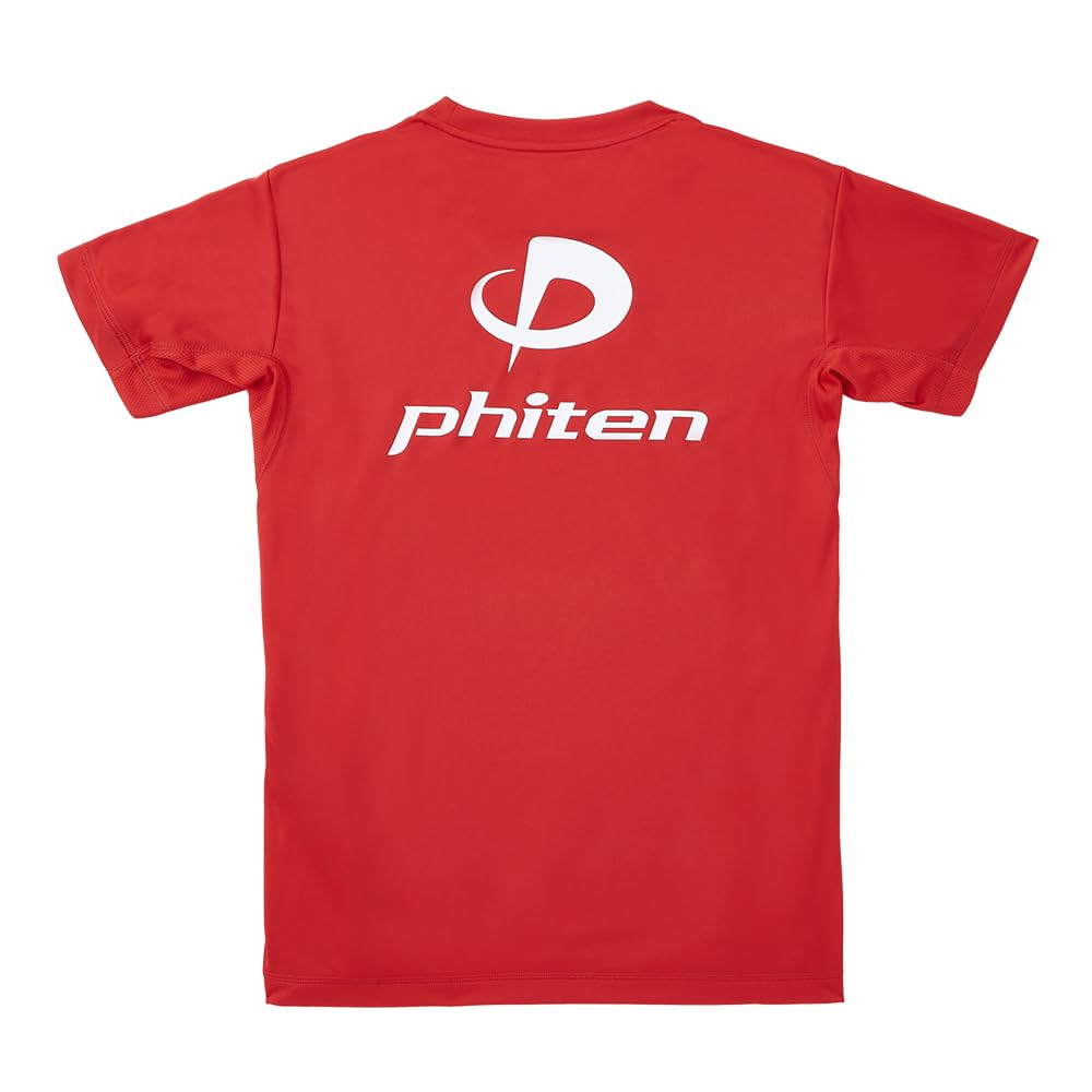 Phiten RAKU XO T-Shirt, Red/White,