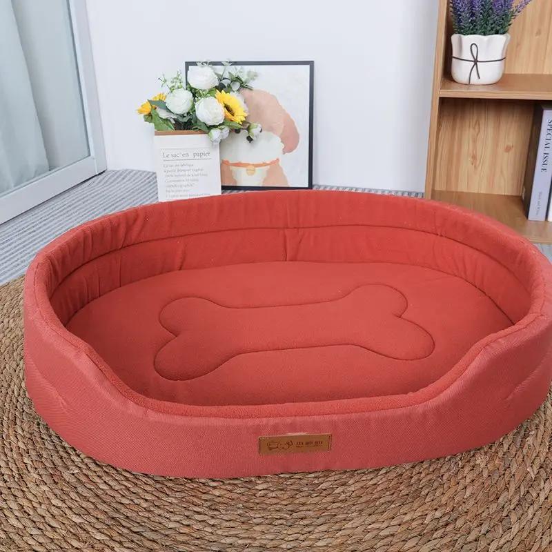 Cuccia per cani in tessuto Oxford, ovale, per cani, quattro stagioni, universale, di alto valore, per cani Shiba Inu, lettiera per gatti