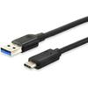 Equip 128345 0.5m USB C USB A Isane Isane Must USB-kaabel - USB-kaablid (0,5 m, USB C, USB A, 3.0 (3.1 1. põlvkond), 5000 Mbit/s, Must)