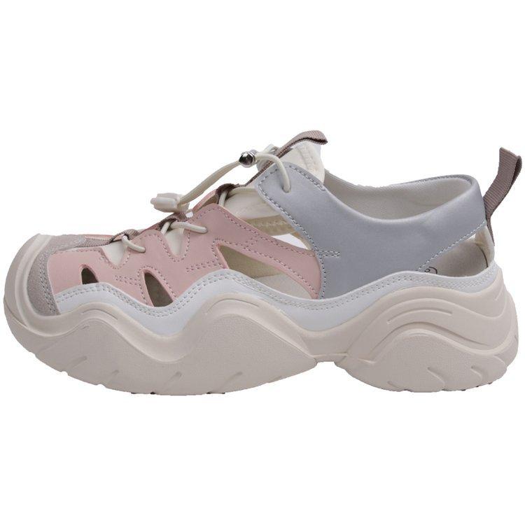 Gu Yunshu Summer Waves~ 2024 Summer New Thick Bottom Ugly Moe Traceway Creek Hollow Breathable Casual Daddy Sandals Women