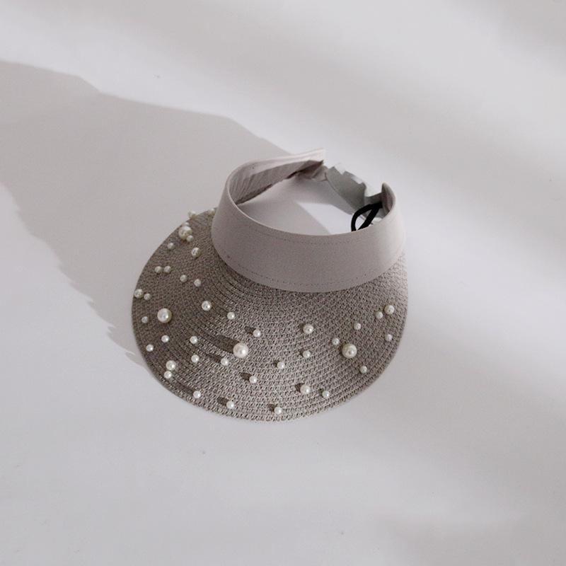 Style Versatile Hat Straw Woven Elegant Womens Outdoor Sunshade Hatscaps