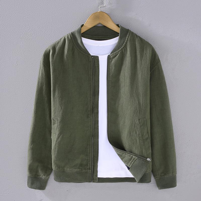 G150 Men's Retro Japanese Ramie Jacket - Autumn Casual Loose Fit