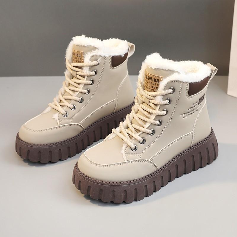 Winter casual fleece ankle boots increase cotton shoes warm women's shoes high top warm sports sneakers shoes C541