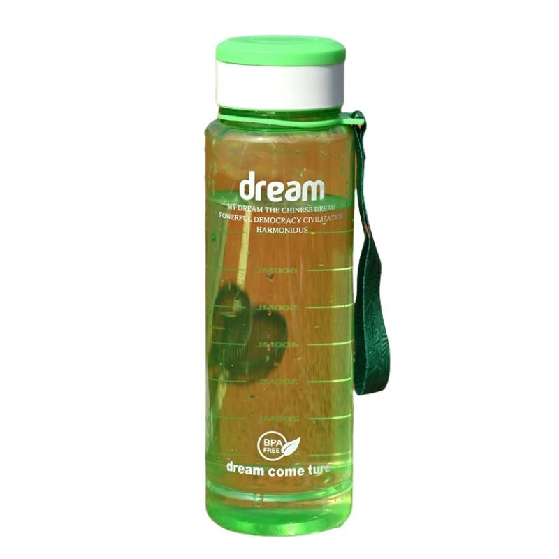 

Simple Solid Color Portable Lanyard Space Cup Outdoor Sports Large-capacity Water Cup Fitness Water Bottle Cold Water Cup 1.0L зелёный