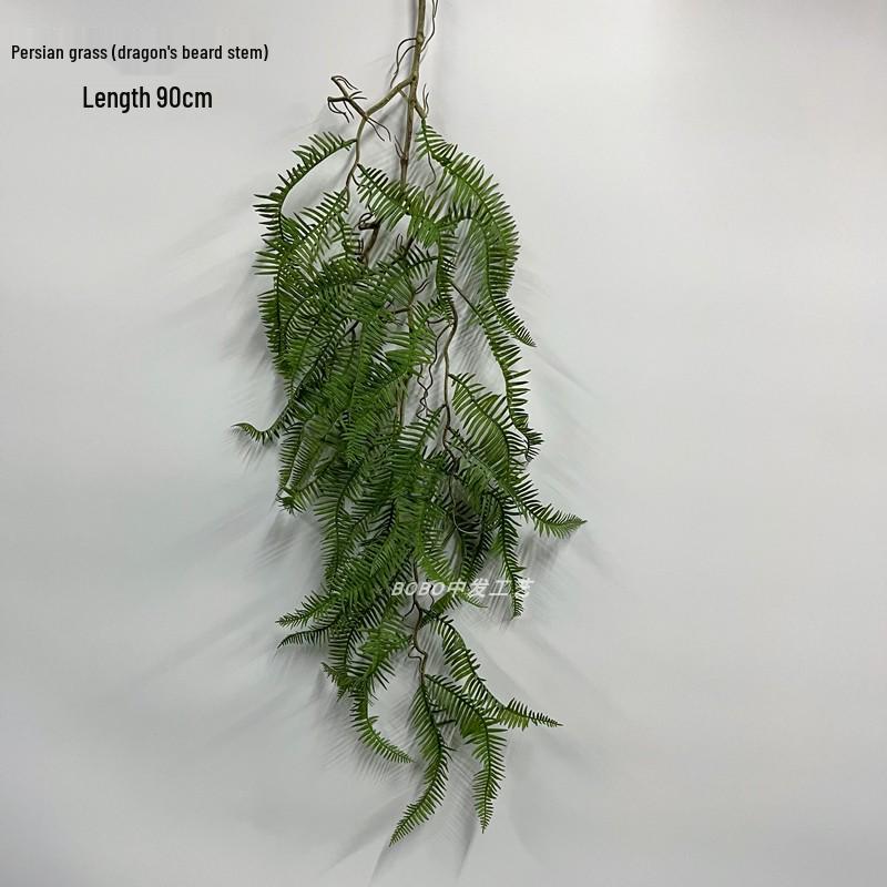 Artificial Spider Plant & Fern Hanging Decor - Trailing Green Vines for Wall & Ceiling
