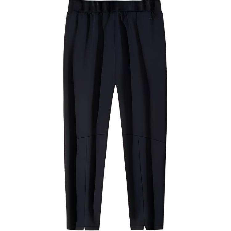 Anta Champion All-Weather Series Fleece Straight-Leg Casual Simple Solid Color Knitted Sports Pants Women Pants Black 162510304-2