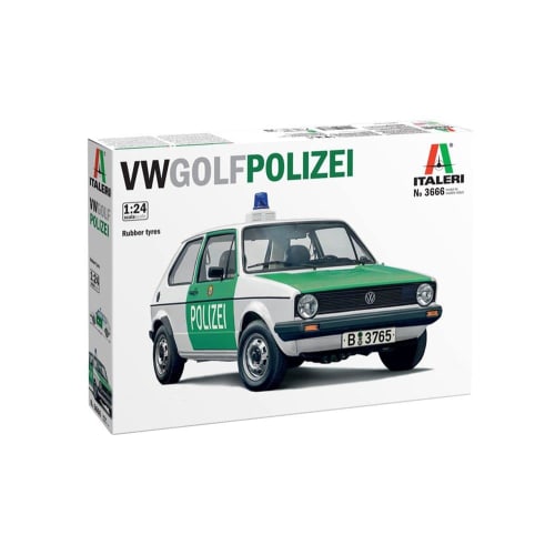 

Italeri 1/24 scale Volkswagen Golf Police Car Plastic Model Kit IT3666