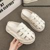 Platform Sandals Women's Summer 2025 New Woven Baotou Pig Cage Shoes Fashionable Versatile Height-increasing Muffin Roman Cool Slippers