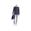 Calvin Klein Letter Round Neck Pullover Long Sleeve Sweater Men Sweater Navy-Blue K10K113549-CHW