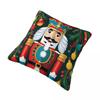 Merry Christmas Nutcracker King Pillowcase Printed Fabric Cushion Cover Gift Pillow Case Cover Home Square 45X45Cm