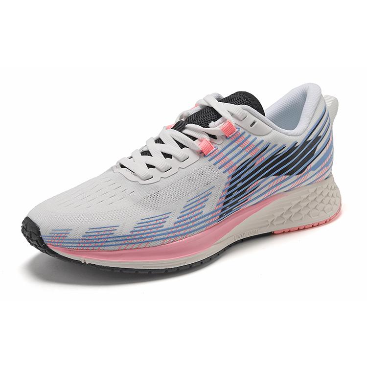 New LiNing Red Hare 4 V2 Cushioning Anti Slip Wear Resistant Breathability Low Top Running Shoes Women's Ecru ARMR020-2