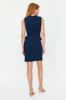 Women's Fashion Casual Sleeveless Mini Multicolor Tulle Fitted Body-Fitting Mini Gathered Zero Sleeve Flexible Knitted Dress