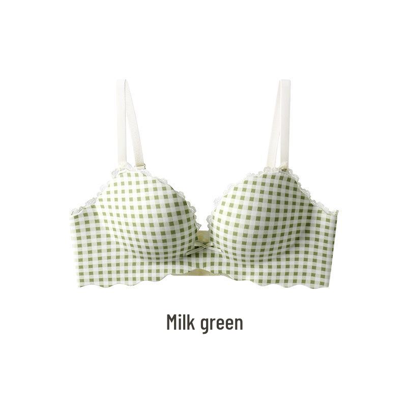 3D Push-Up karierte Unterwäsche: Vergrößert kleine Brüste, Dicke Cups für einen vollen, angehobenen und bequemen Look.