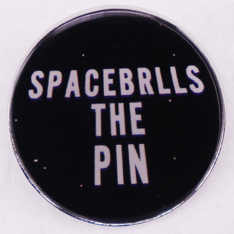 Sci-Fi Comedy Space Cannonball Brooch Badge серебряный