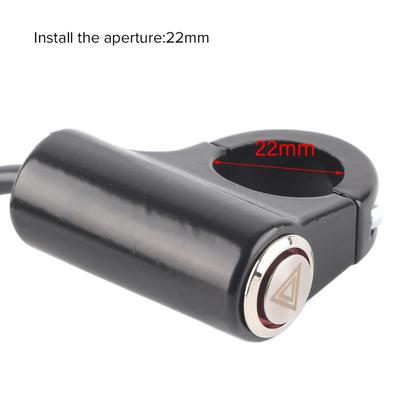 22mm Motorcycle Handlebar Mount Switch Push Button Headlight Brake Fog Lights ON/OFF Model A Blue Ray Version