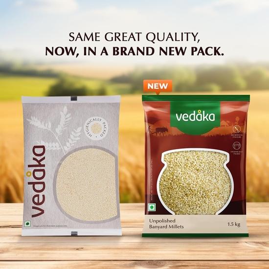 Vedaka Unpolished Barnyard Millets | Jhangora/Udalu/Khira/Kuthiraivally/Kodisama/Siridhanya/Swank | 1.5 Kg
