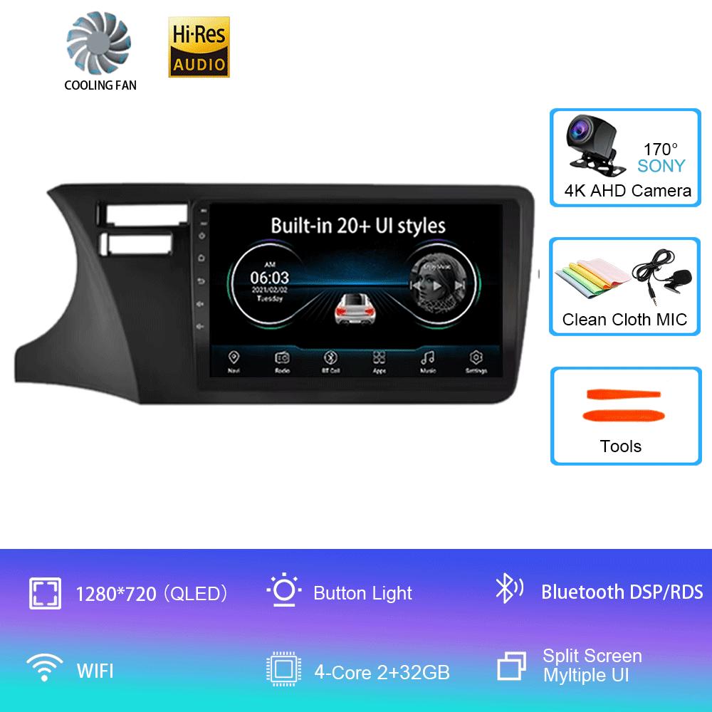 

Для Honda City Fit 2014 2015 2016 2017 Мультимедиа Стерео Android 14 Автомобильный Радио DVD Видео Плеер Навигация GPS Левостороннее вождение CHINA