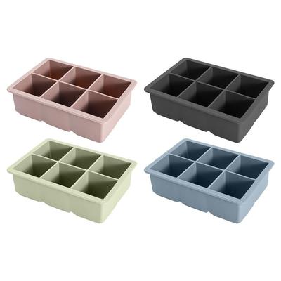 Black Blue Green Pink Ice Cube Tray Square Shape Square Mold Reusable Ice Maker  Ice Cream Tools