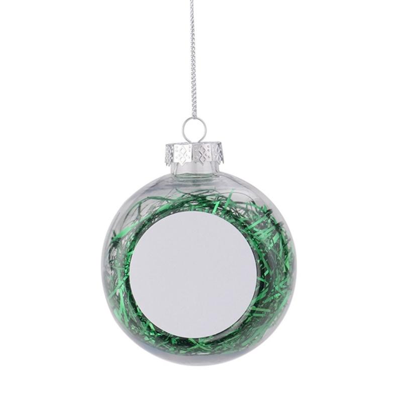 

8cm Christmas Tree Ball Hanging Pendant for Sublimation Printing Holiday Party Home Yard Decorations New Year Gift
