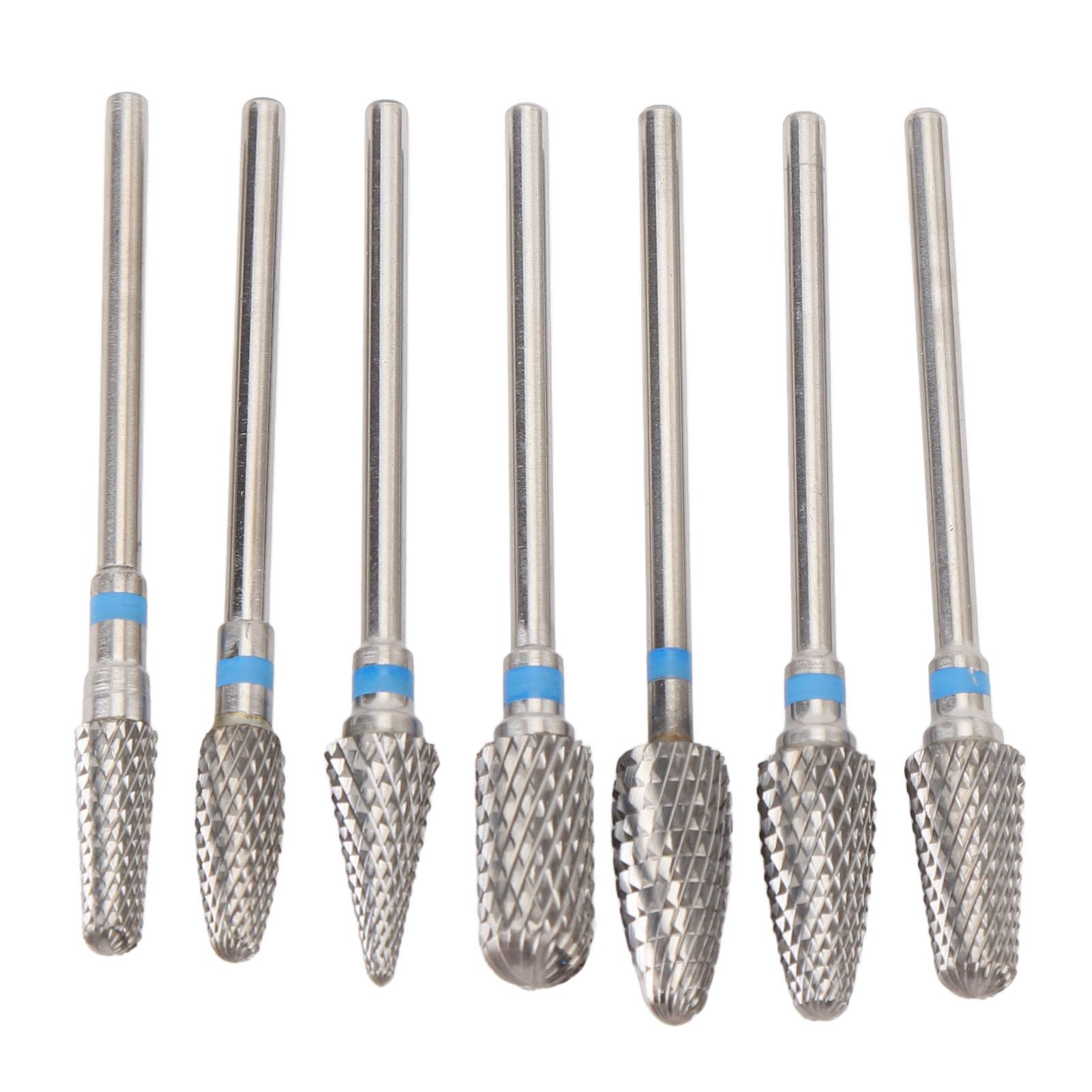 

7 шт. Фрезы из карбида вольфрама, Маникюрная шлифовальная головка, Портативный инструмент для нейл-арта для гель-лака