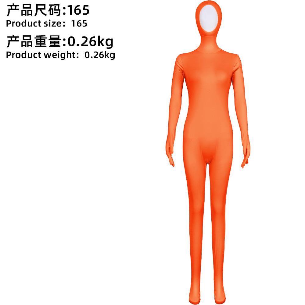 The Lorax Orange Full Face Puffy Skirt Zentai Set, Halloween Funny Party Performance Costume