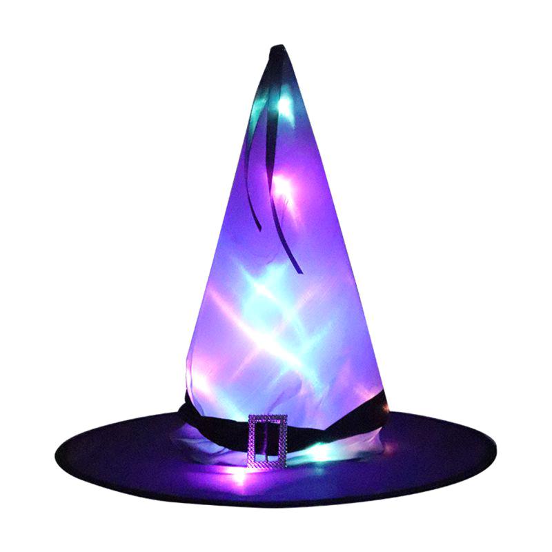 Halloween Glowing Hat Kids Adult Party Prom Dress Up Witch Hat (Glowing Witch Hat Pink)