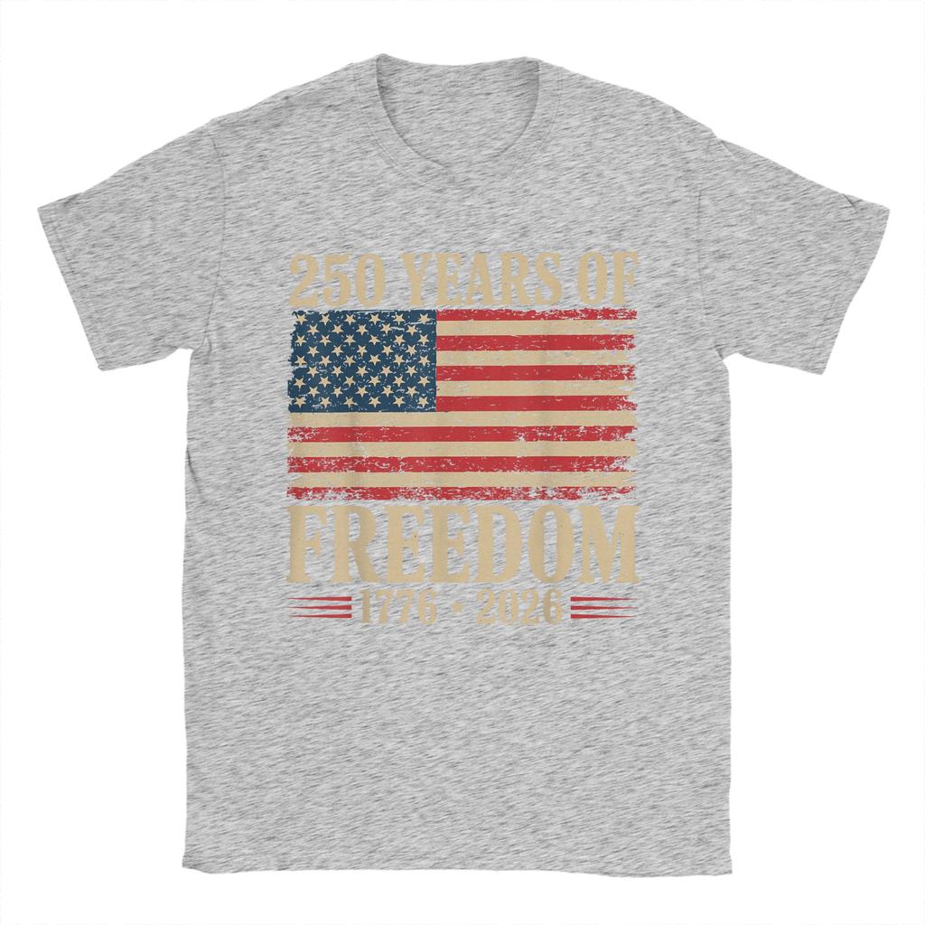 2026 New Streetwear TShirt 250th America Anniversary Independence 250 Years Cotton TShirts Leisure Tshirt for Male Beach Tees