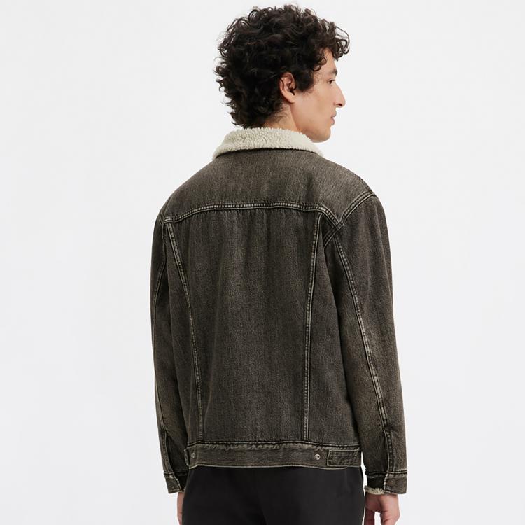 Levis Button-Down Collar Denim Jacket Men jackets Gray A5784-0001
