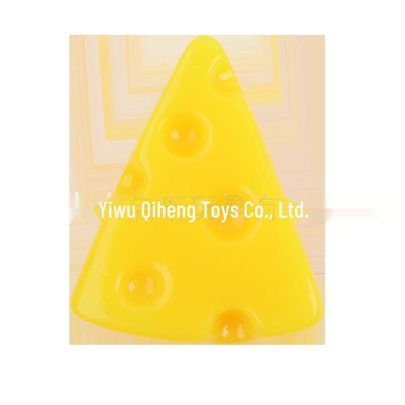 Eco-friendly Sensory Cheese Squeeze Toy for Kids - Fun Stress Relief and Prank Gift
