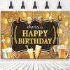Whisky Cigarre Vintage Bois Fond Photographie Anniversaire Homme Décorations Fournitures de Fête Style Été Bar Décor Mural Rideau