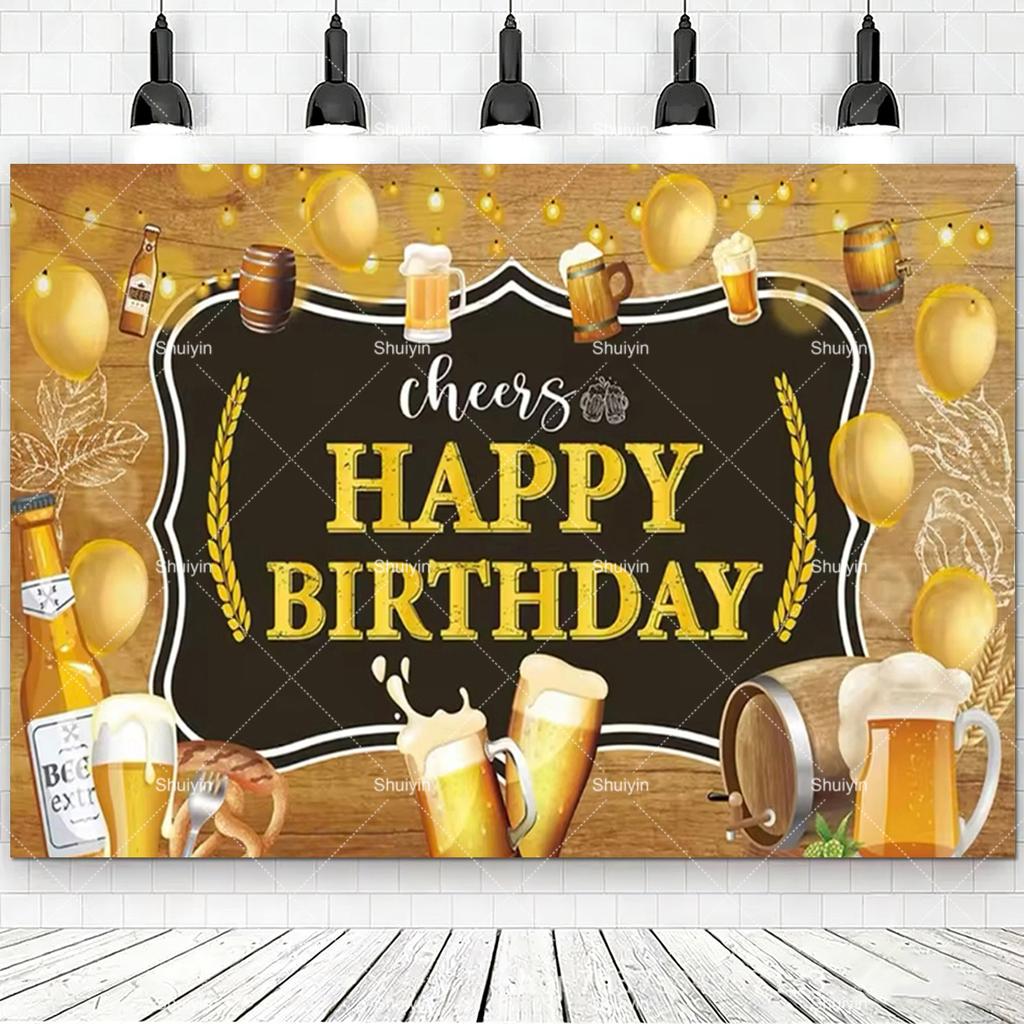 Whisky Cigarre Vintage Bois Fond Photographie Anniversaire Homme Décorations Fournitures de Fête Style Été Bar Décor Mural Rideau