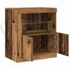 LED Sideboard In Brown 60.5 X 37 X 67 Cm Particleboard