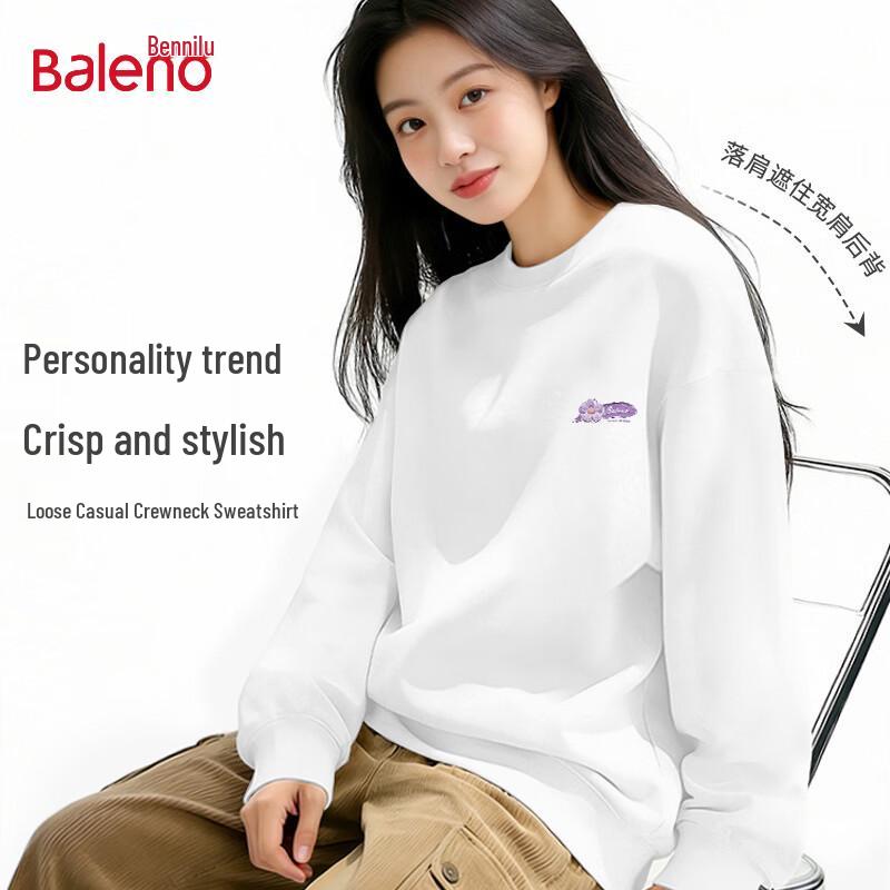 Baleno Women's Oversized Crewneck Pullover Sweatshirt