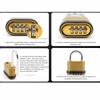 Stylish Zinc Alloy Heavy Duty Padlock 4-Digit With Password Combination Lock Waterproof Combo Locks Dorm
