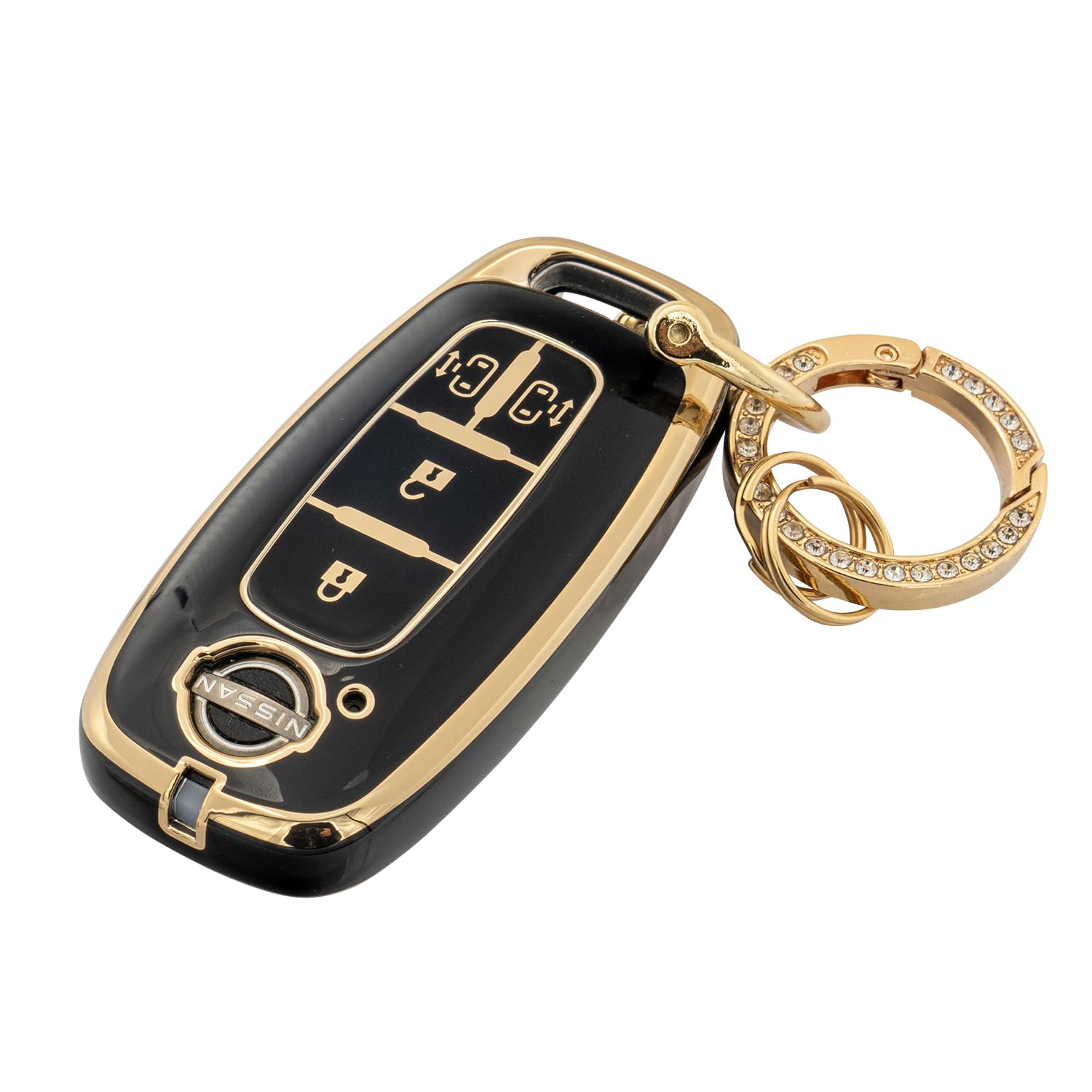 

SKYBELL Key Case, Nissan Key Cover, Serena C28, Compatible with Nissan, Sliding Door, Intelligent Key, Smart Key, Key Case, Black чёрный