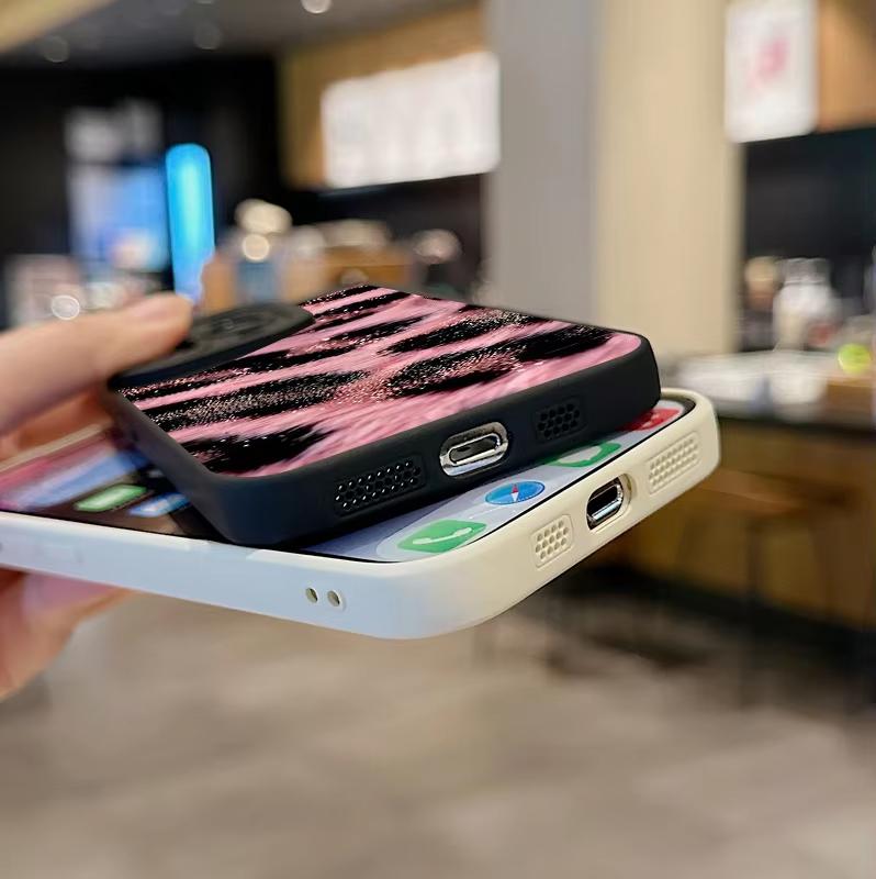 New Luxury Pink Leopard Print Phone Case For Samsung Galaxy S25 Ultra S26 S24 S23 FE S22 Plus S21 S20 A54 A55 A35 A15 Soft Cover