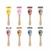 Kinder Silikon Babylöffel mit Holzgriff - Weich, Hitzebeständig, Lebensmittelgeeignet Gummi Fütterungsutensil für Säuglinge.