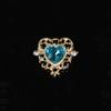 10Pcs Fashion Vintage Hollow Lace Crystal Peach Heart Love Accessories Baroque Alloy Accessories DIY Handmade Materials