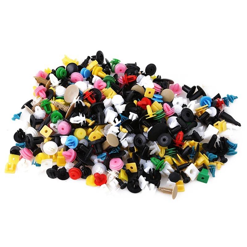50-500 Pezzi Clip per Auto Viti di Fissaggio Paraurti Decorazione Interni Auto Nylon Miscelazione Casuale Accessori Universali