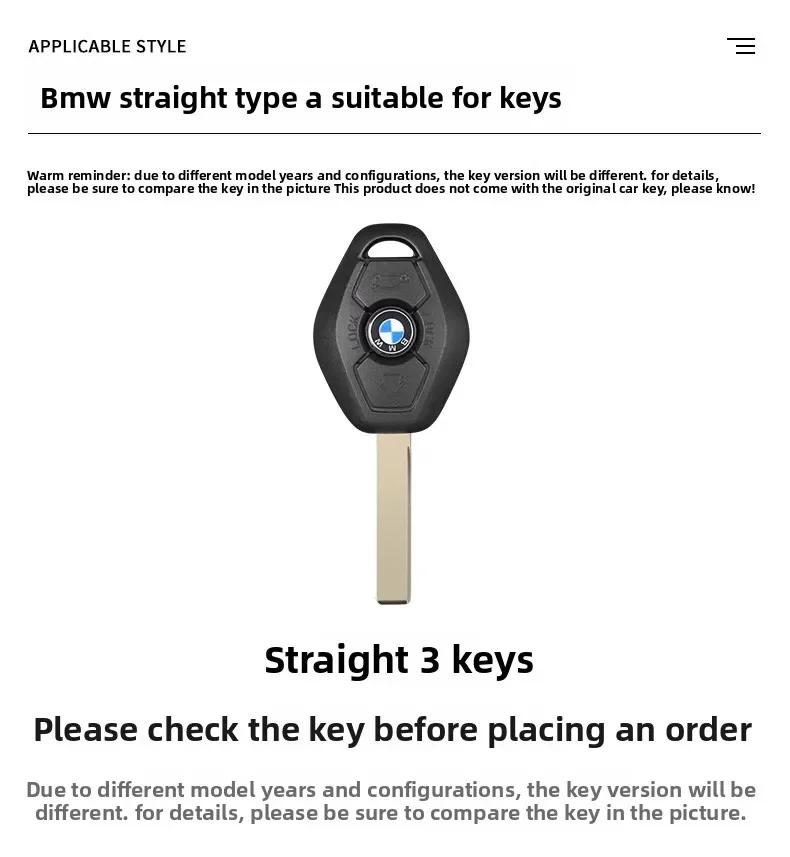 Smart Car Key Case Cover Shell Holder Fob For BMW X3 X5 Z3 Z4 3 5 7 SERIES E38 E39 E46 E83 1998-2005 Protector Keychain EV2